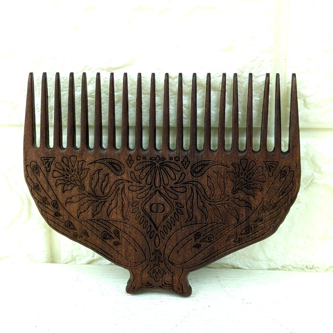 クリスチャンディオール ロゴ入り コーム くし ブラウン ウッド【美品】