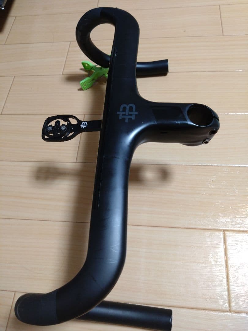 ブラックインク カーボンハンドル 380mm 90mmステム -6°