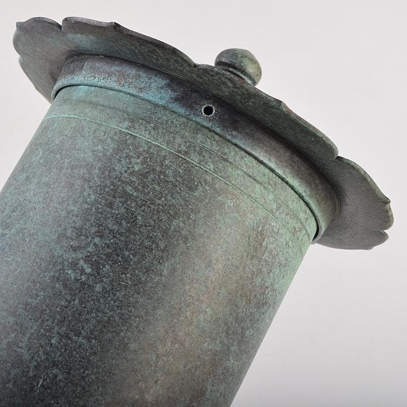 仏教美術　一ノ瀬宗辰作　青銅　経筒　共箱　U　R9520B