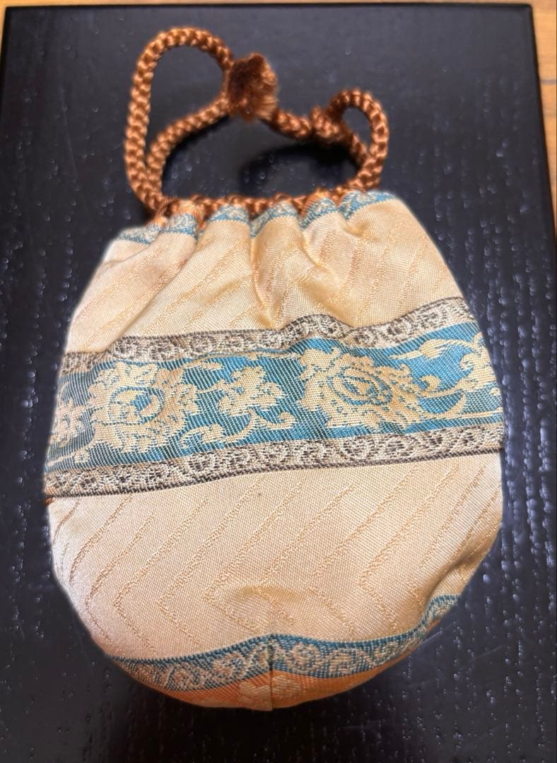 古瀬戸茶入　八十二作　茶道具 陶器製 円筒形 茶色