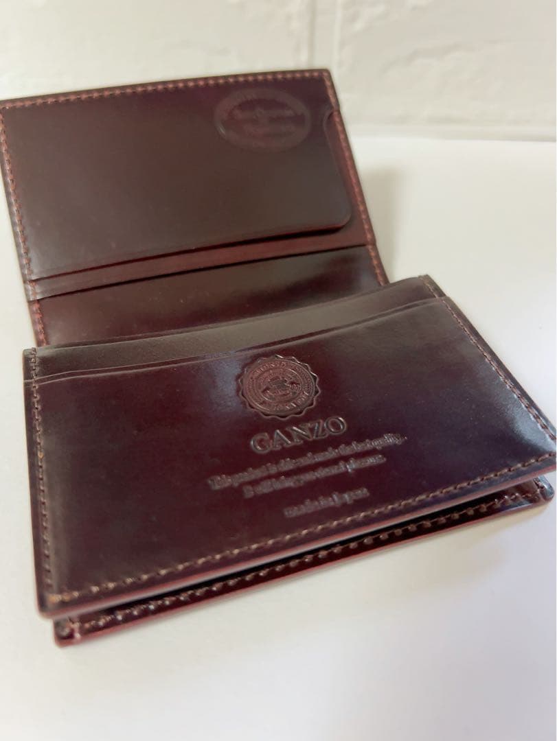 ガンゾ　GANZO 名刺入れ　カードケース　ブラウン　馬革　未使用品