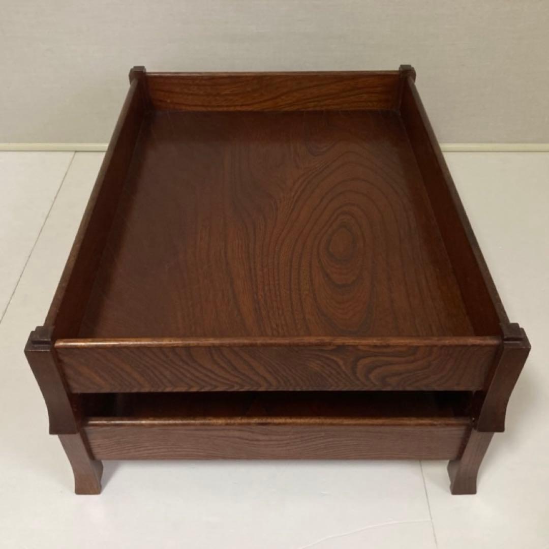 衣装盆 乱れ箱 脱衣籠 2段 棚 ラック 木製 櫓 脚付き 旅館 和風 レトロ