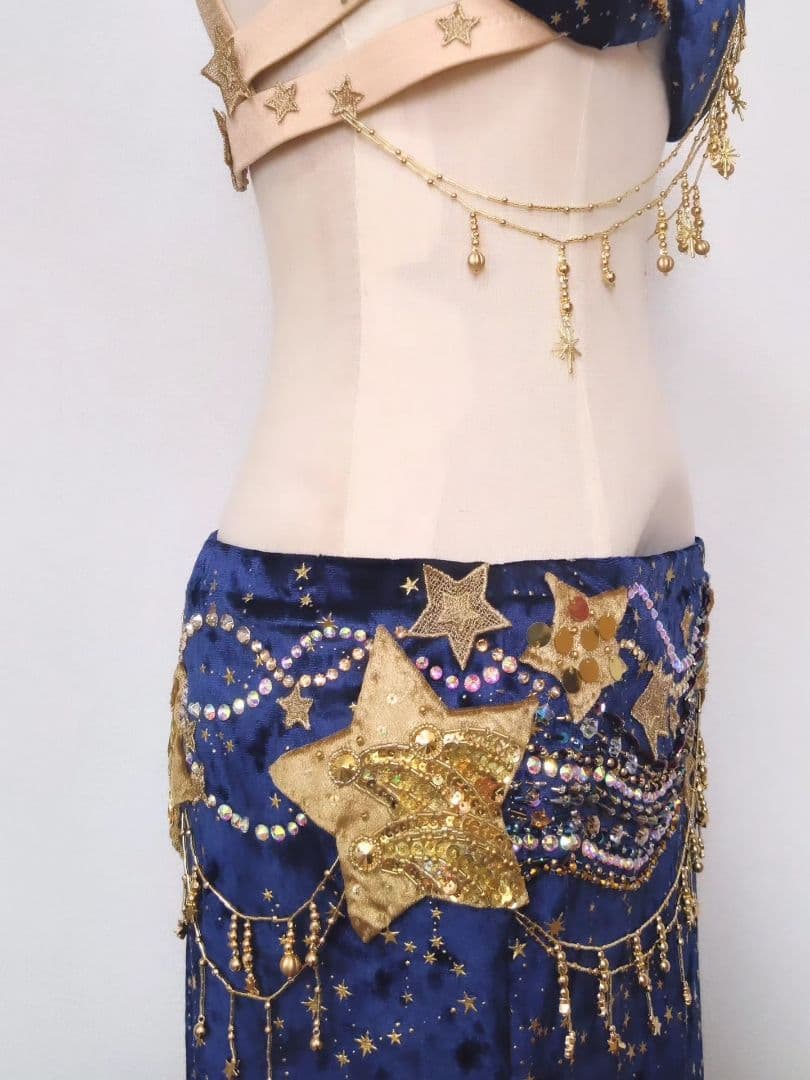 ベリーダンス衣装　ブラスカート小物など5点セット