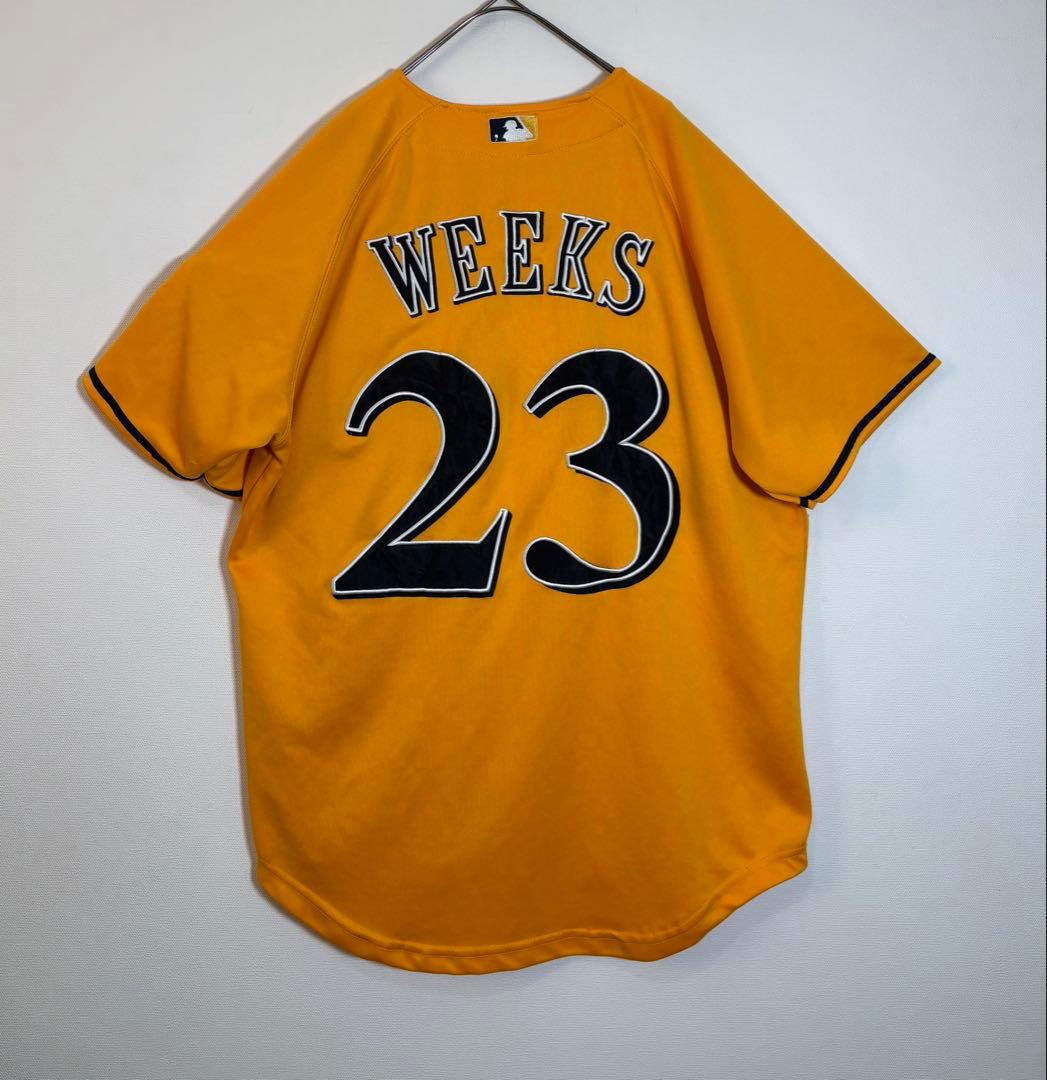 マジェスティック　MLB ミルウォーキー・ブルワーズ Weeks ユニホーム