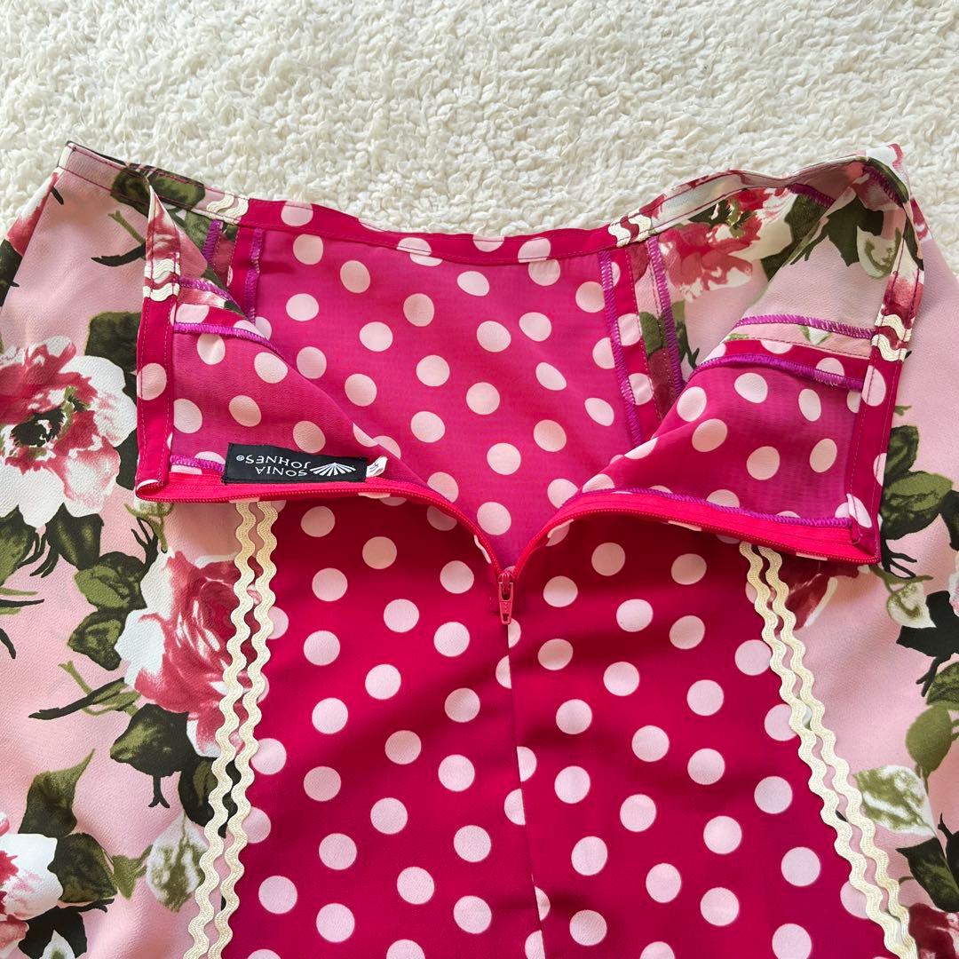 ソニアジョーンズ スカート フラメンコ衣装 バラ ドット