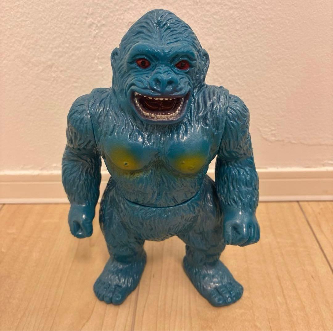 マルサン　ウルトラ怪獣シリーズ　ジャイアントゴリラ　復刻　ソフビ　青　ブルー