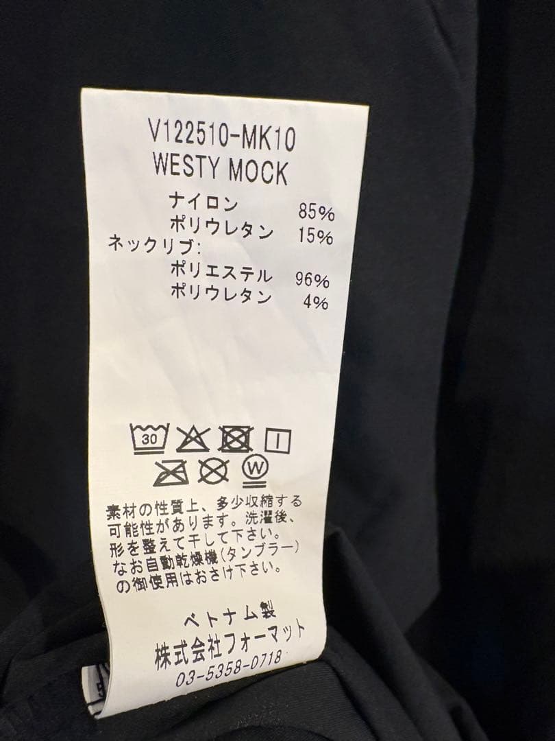 【美品】V12 ゴルフ 2025 メンズ モックネック 半袖シャツ Lサイズ