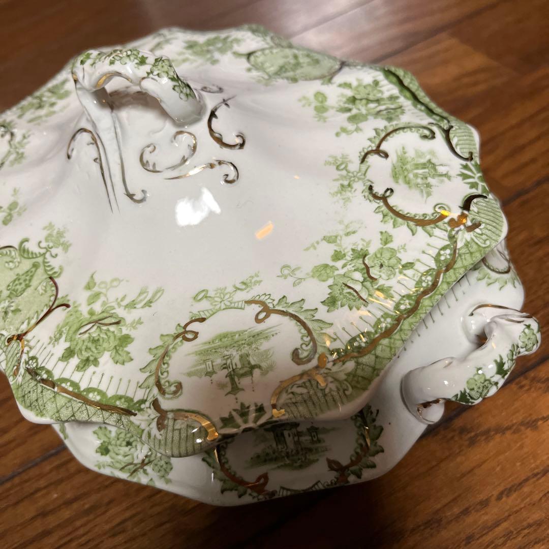 限定最終アンティークウェッジウッド高額キャセロールヴィンテージ形が凝ったデザイン