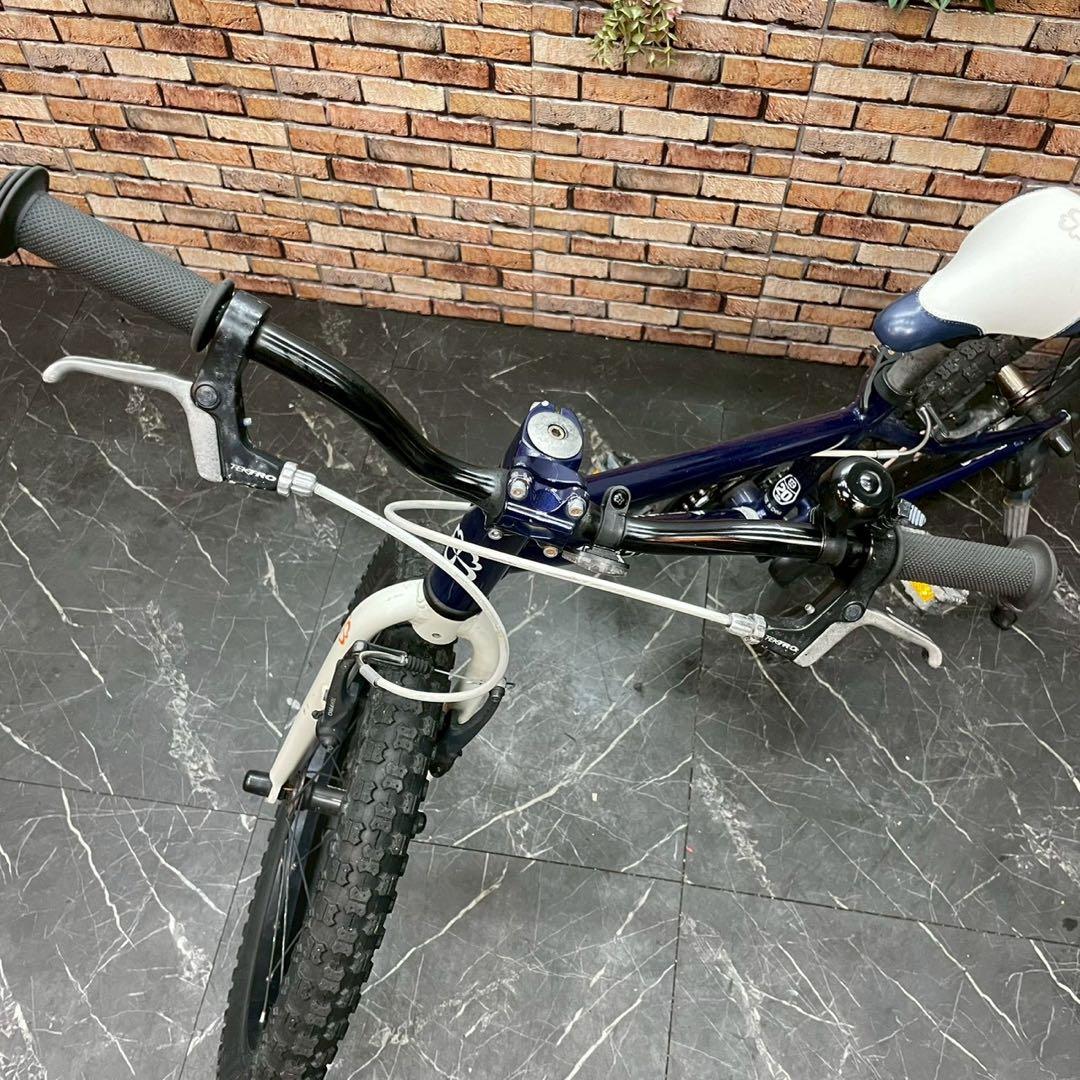 【74】子供用自転車 子供車 ヨツバサイクル ブルー 20インチ シングル