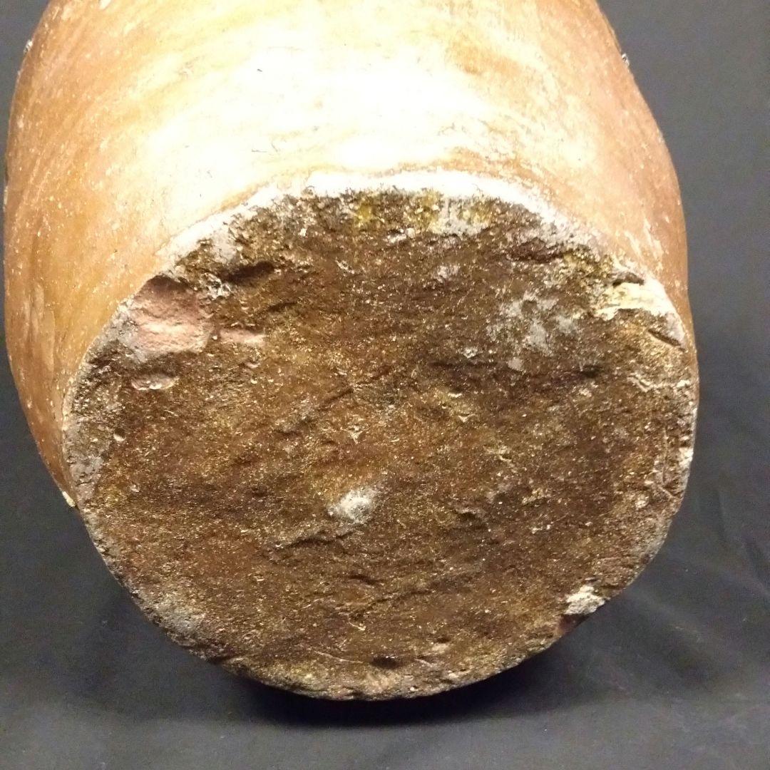 出来最高 備前 古備前 櫛目直線波状文 桂又三郎鑑定書 玉垂れ壷 窯変 室町初期