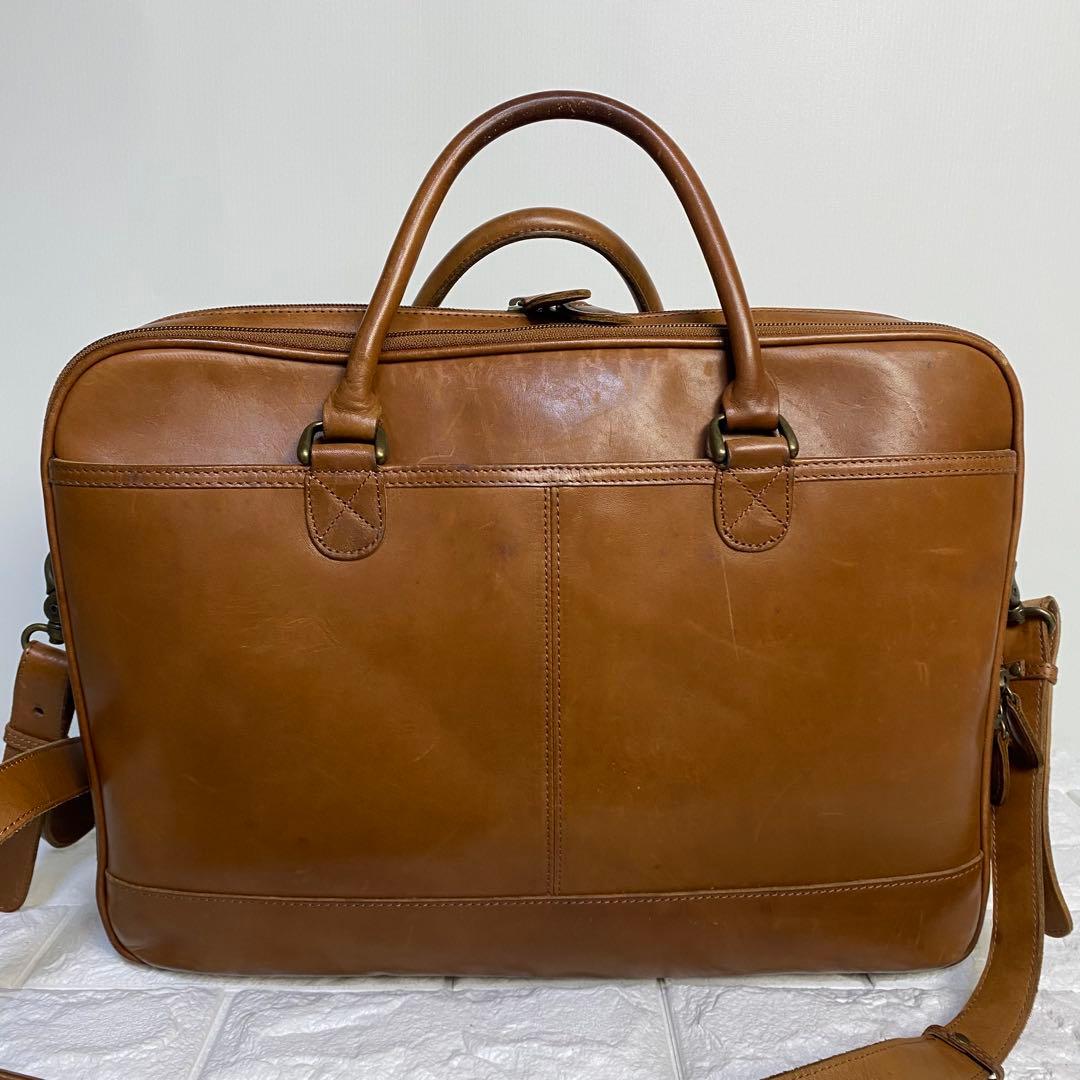 エルエルビーン　ビジネスバッグ　ブリーフケース　2WAY レザー　ブラウン