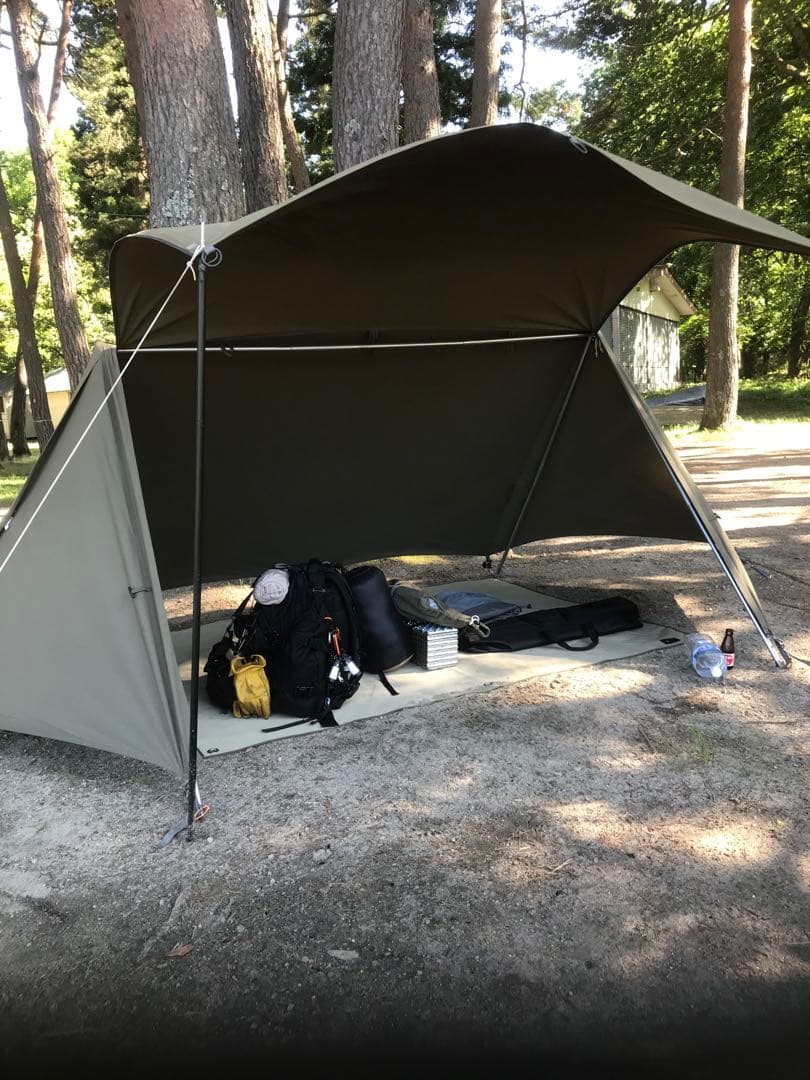 取説付き《フォックスベース仕様》二股フレーム＋棟ポール　快適キャンプセット⭐︎