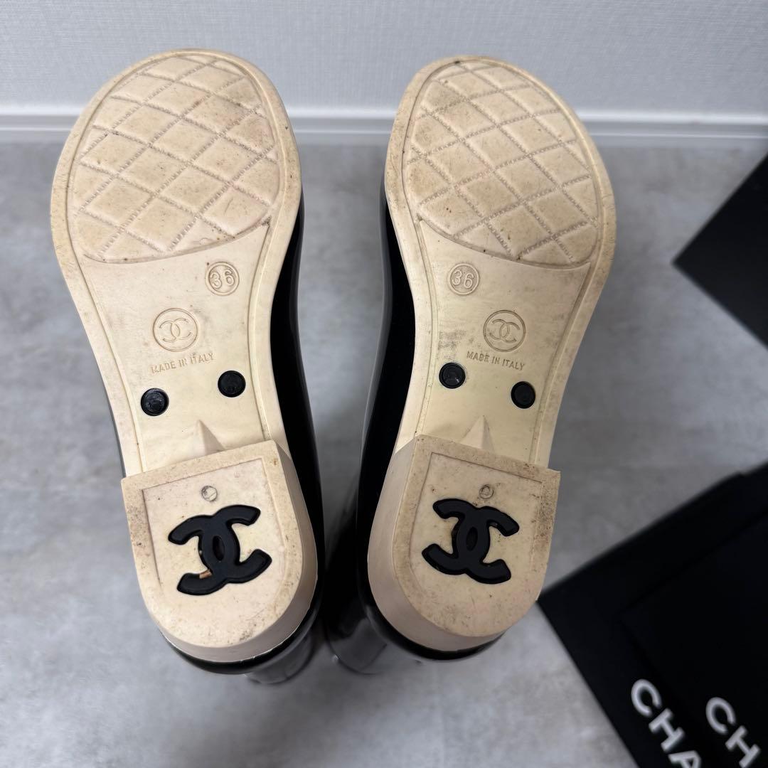 【美品❗️】CHANELレインブーツ　カメリア　ココマーク