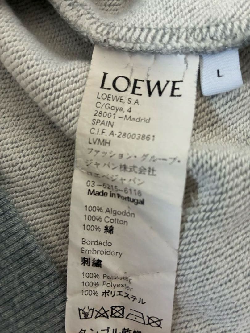 LOEWE グレー トレーナー Lサイズ