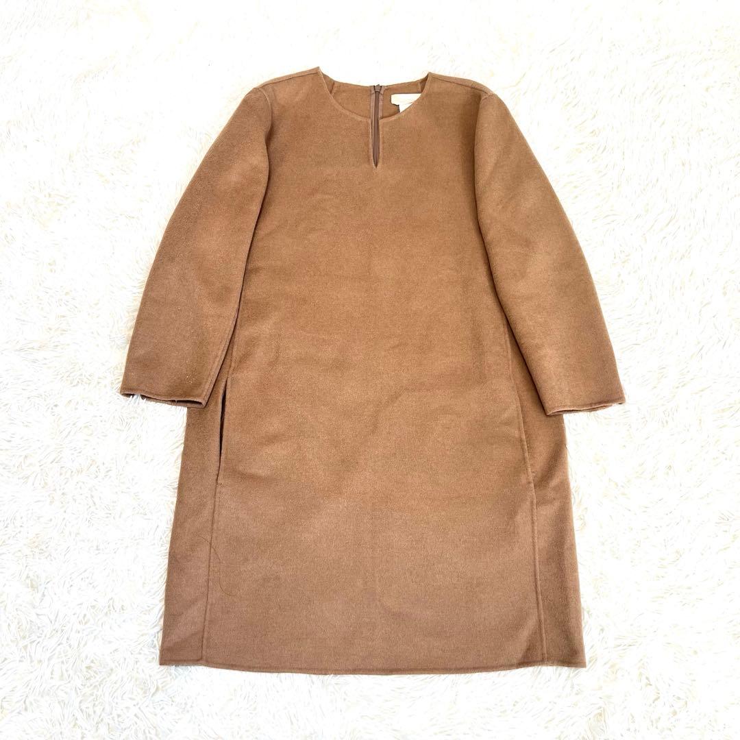 'S MaxMara クチートアマーノ アンゴラ混 ワンピース 42 キャメル