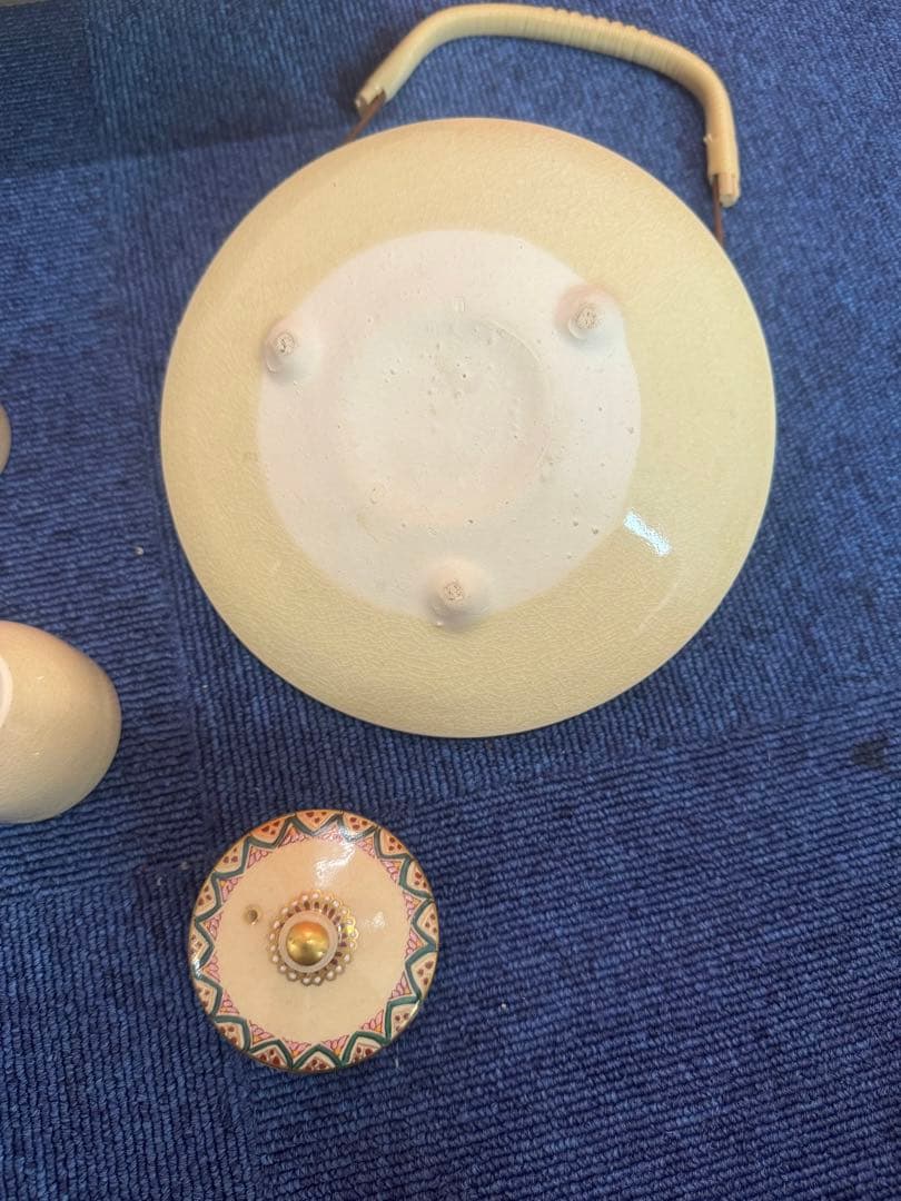 1781 薩摩焼　茶器セット　急須1客　湯呑3客　未使用