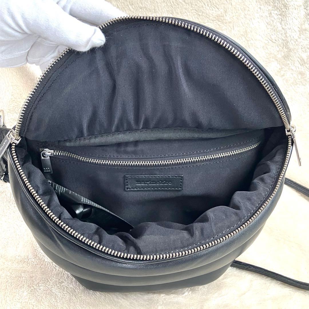 【美品✨】marimekko マリメッコ ショルダーバッグ レザー ブラック