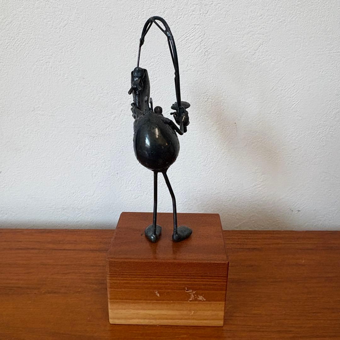 ヴィンテージ　アメリカ　作家物　置物　アイアン