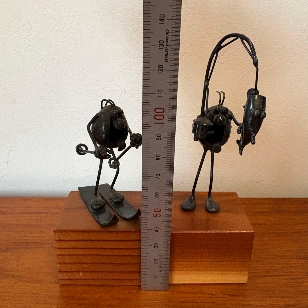 ヴィンテージ　アメリカ　作家物　置物　アイアン