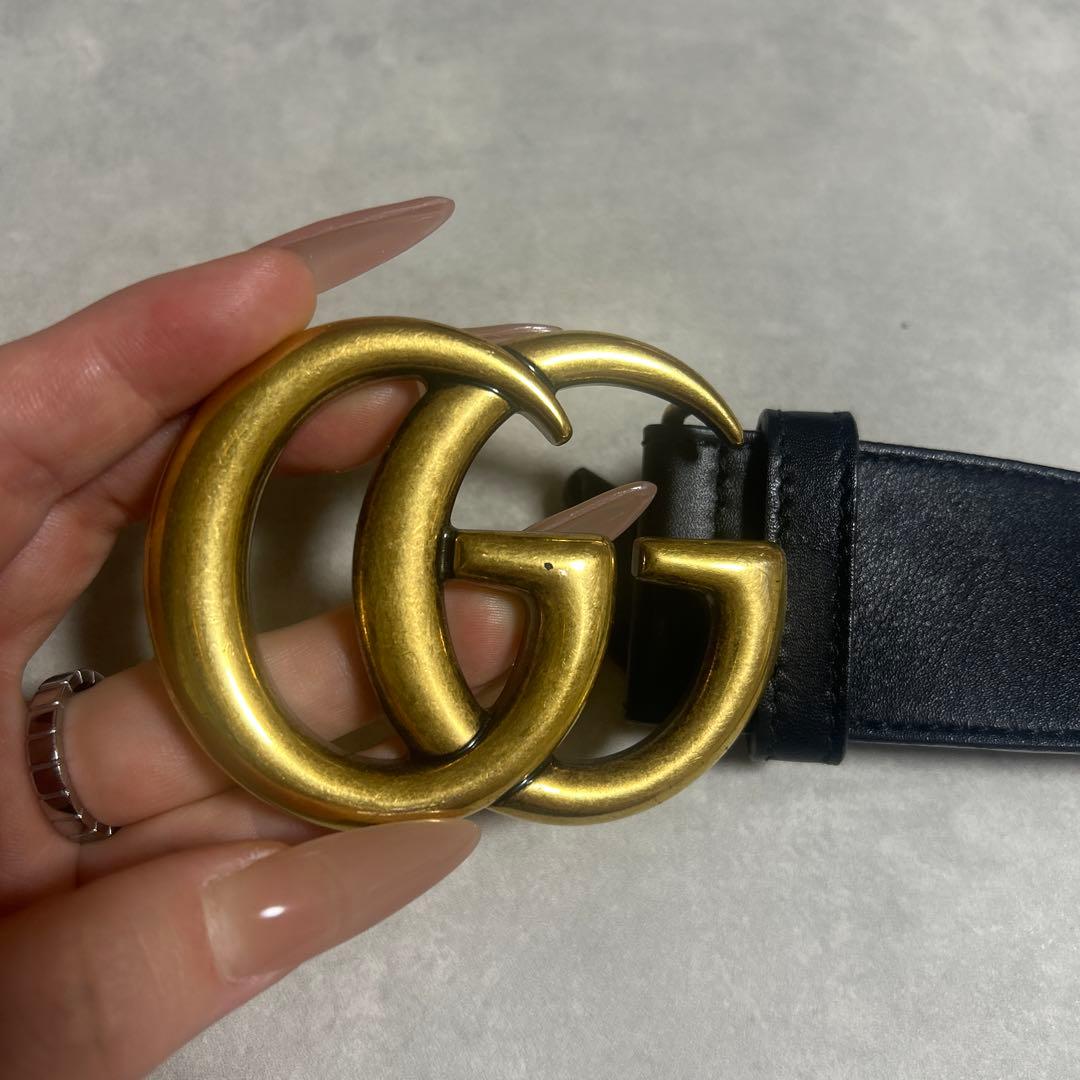 GUCCI ブラック GGバックル ベルト