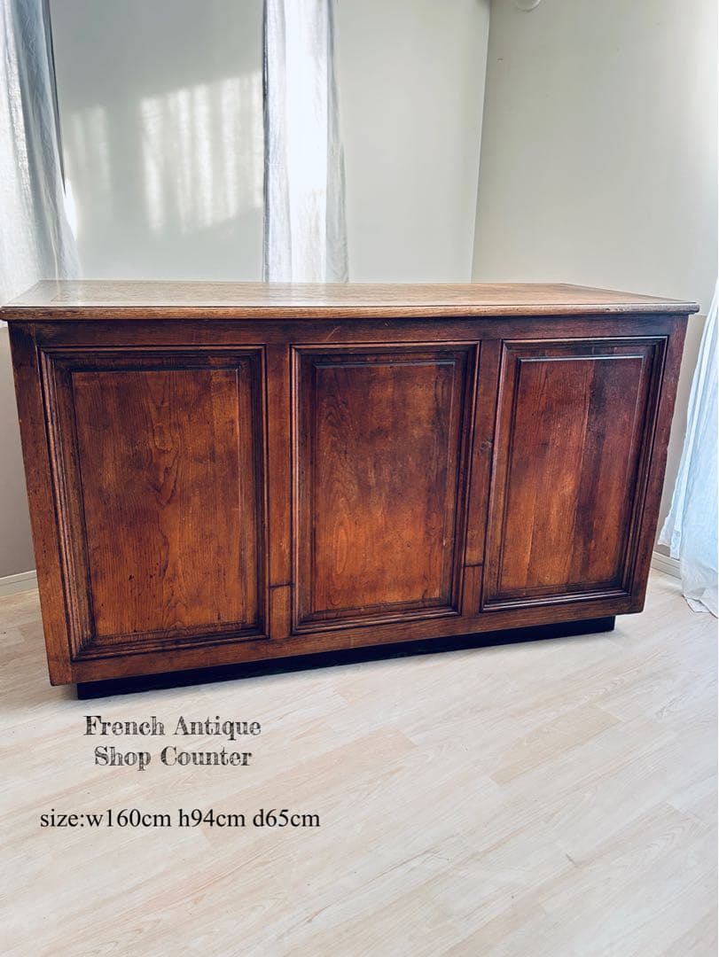 フランスアンティーク 家具 木製ショップカウンター 作業台 アトリエ