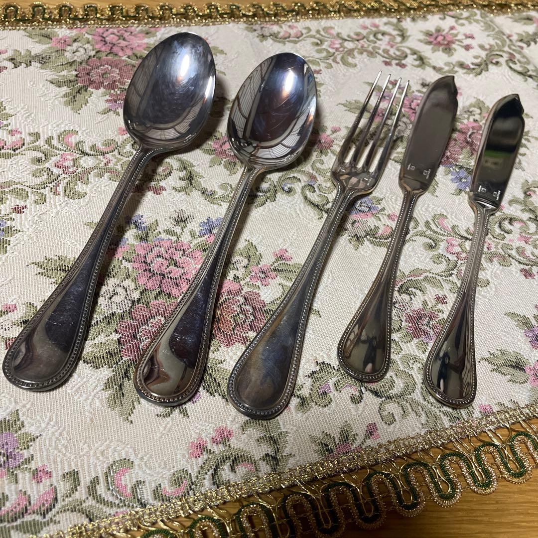 クリストフルChristofleパールシリーズ　スプーンフォークナイフ