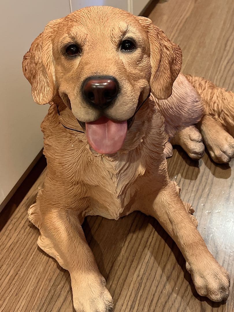 ※かつゴールデンレトリバー犬 オブジェ置物オーナメント実物大本物そっくり