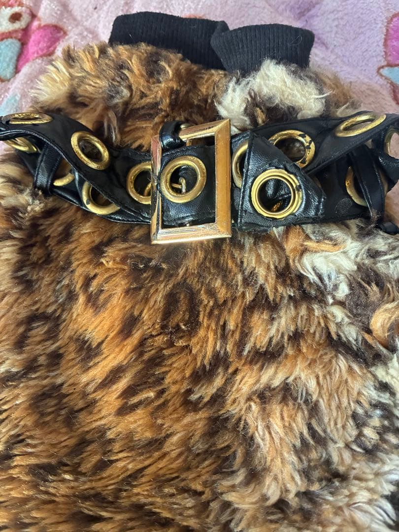 d.i.aレオパード柄ファーレッグウォーマー