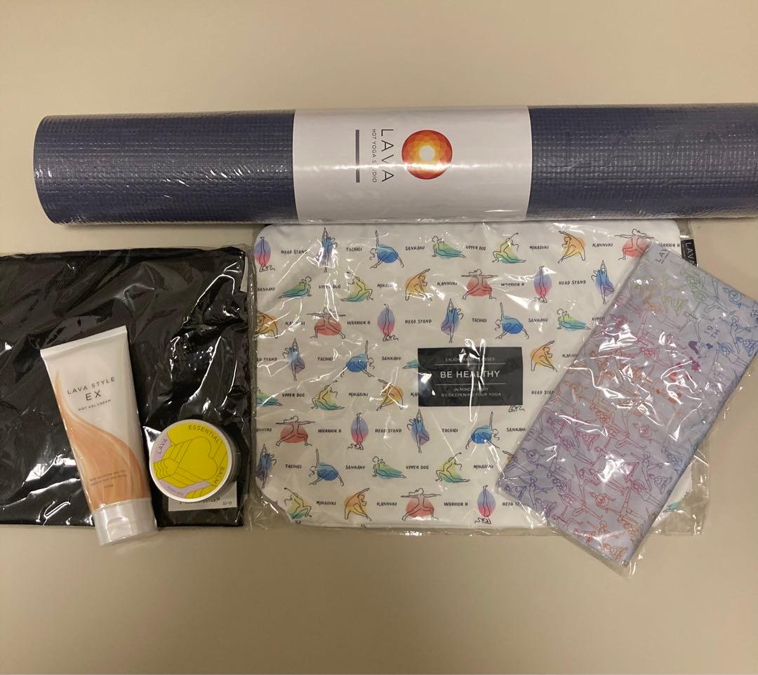 LAVA ヨガマット ミッドナイトブルー　エッセンシャルバーム　ラバスタイルEX