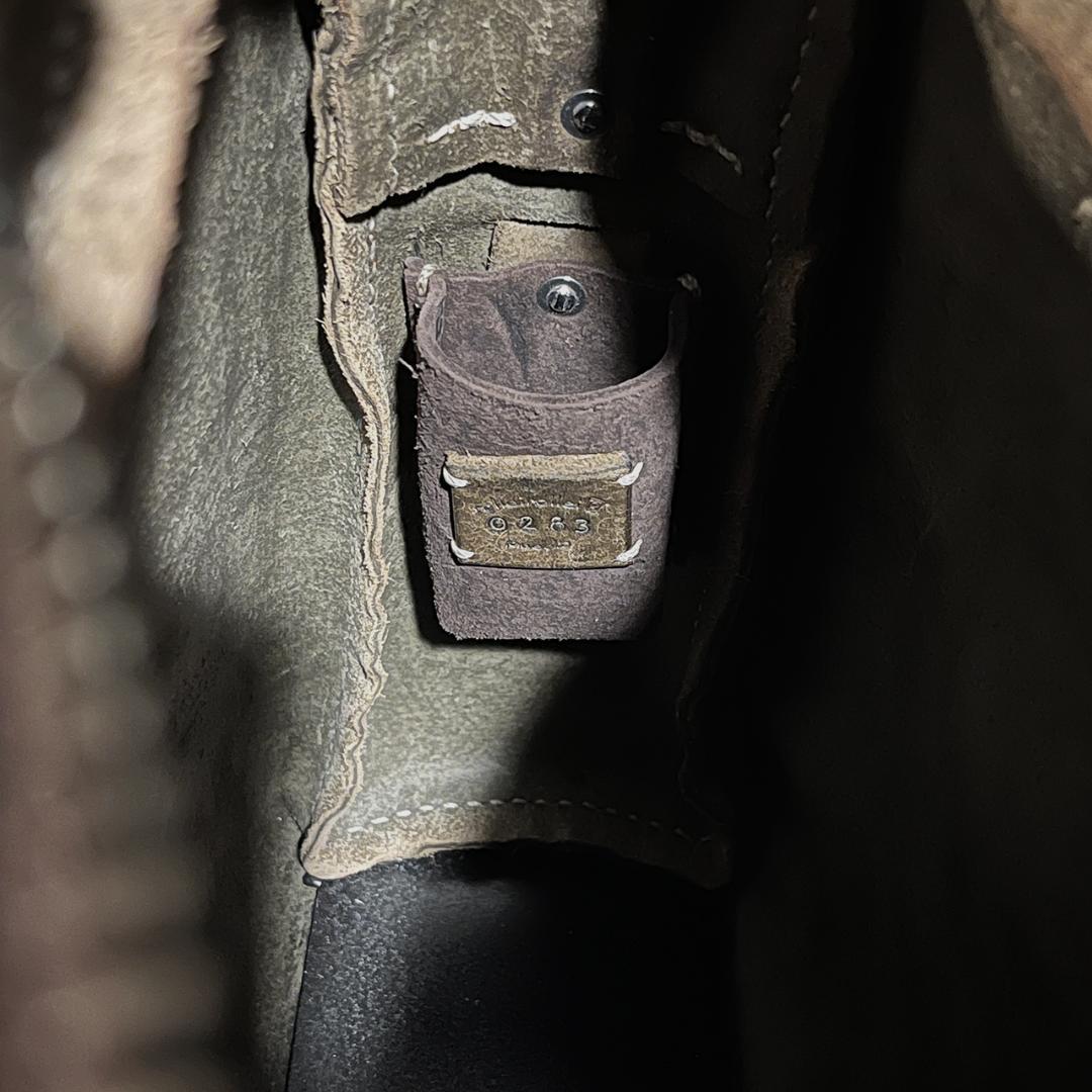 【USED】プエブロレザーのショルダーバッグ 本革 虎目 一点物 #283