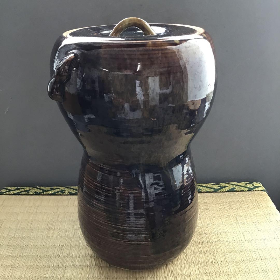 茶道具　水指　簞瓢水指　翠峯作　共箱　S689MS