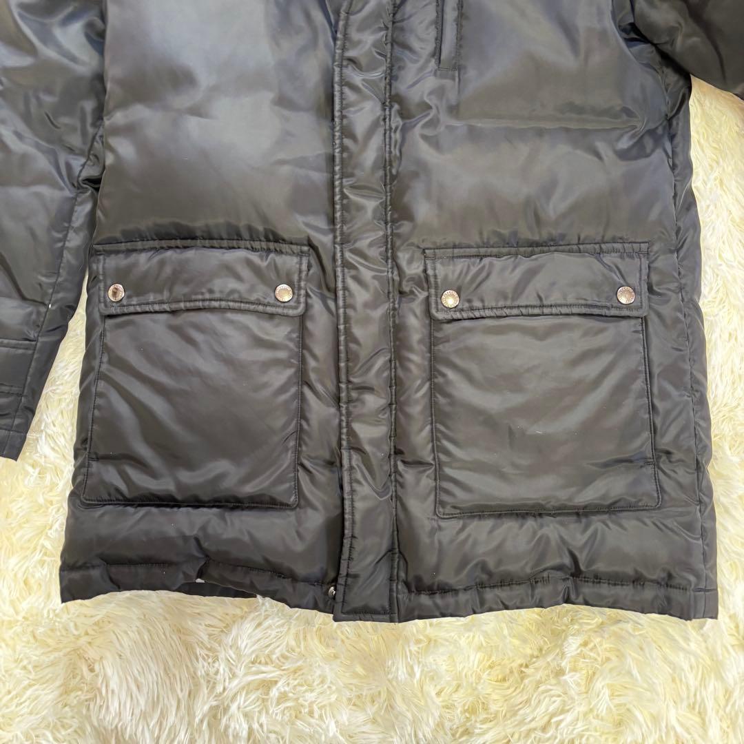 バーバリーブラックレーベル 黒 ダウンコート M シルバーフォックスファー