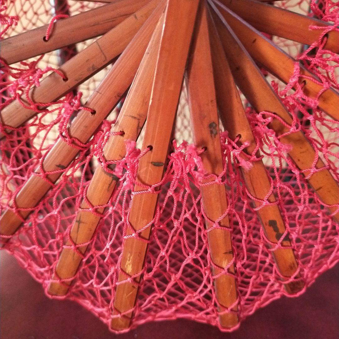 古い籠 かご バッグ 竹製 折りたたみ式