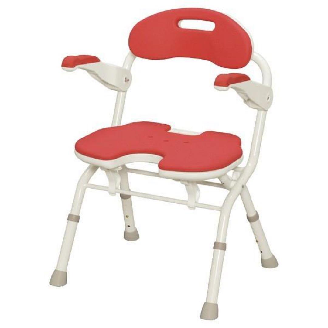 ⭐︎未開封⭐︎ 定価38500円 折りたたみシャワーチェアー　FUレッド