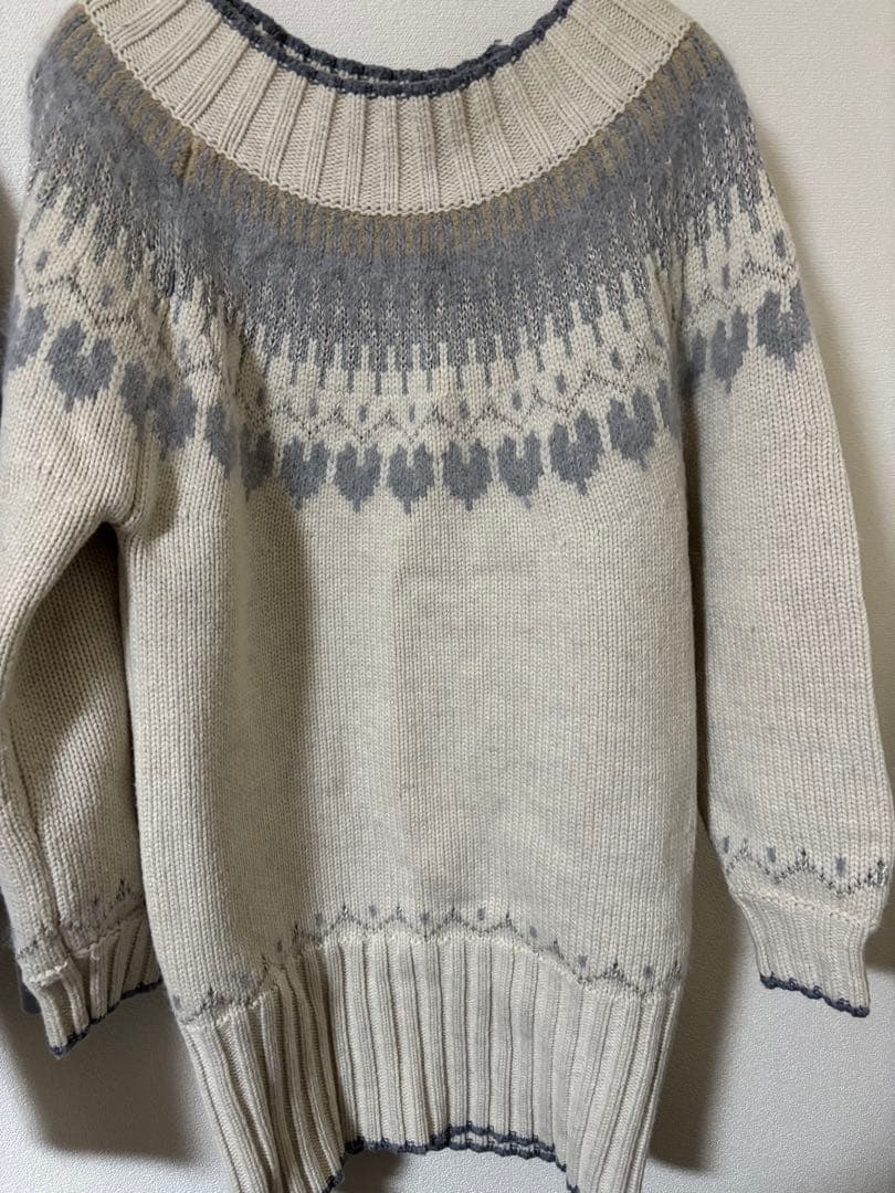 ワンピース Heart Fair Isle Knit Mini Dress herlipto