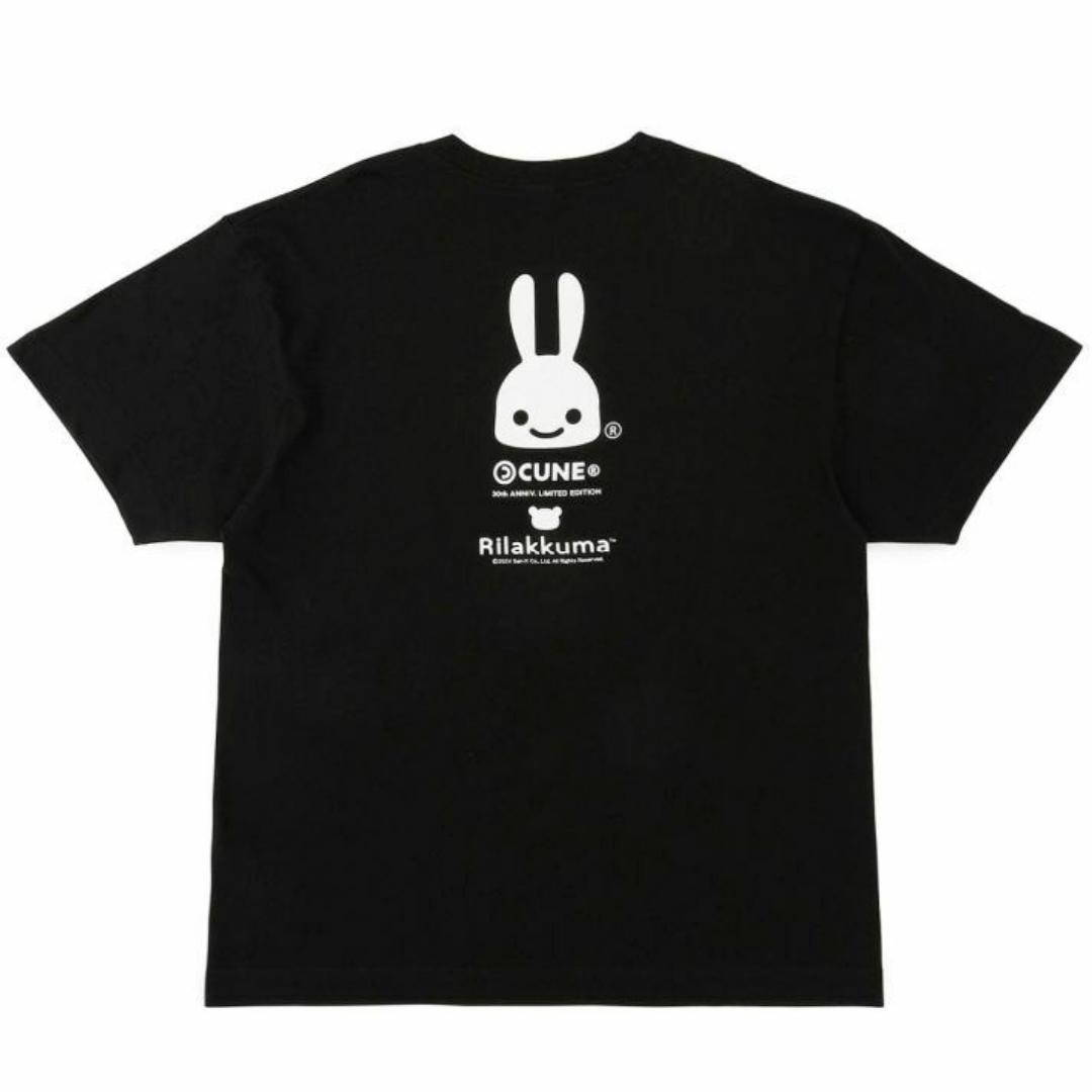 cune XL キューン Tシャツ リラックマ 黒 コラボ 半袖 30周年記念