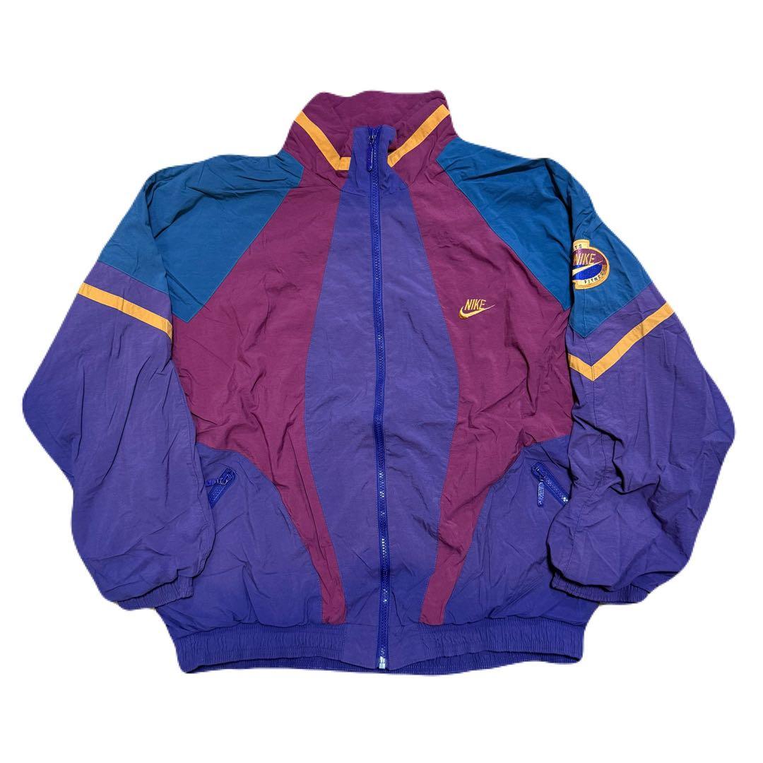 90s NIKE ナイロンジャケット ナイキ vintage 銀タグ 刺繍ロゴ