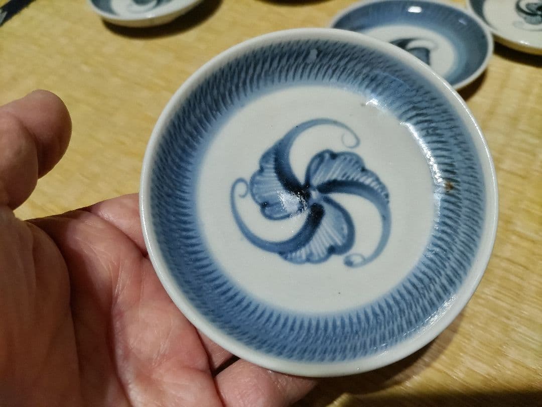 瀬戸太白手　or　瀬戸染付磁器　小皿（５枚セット）美品！