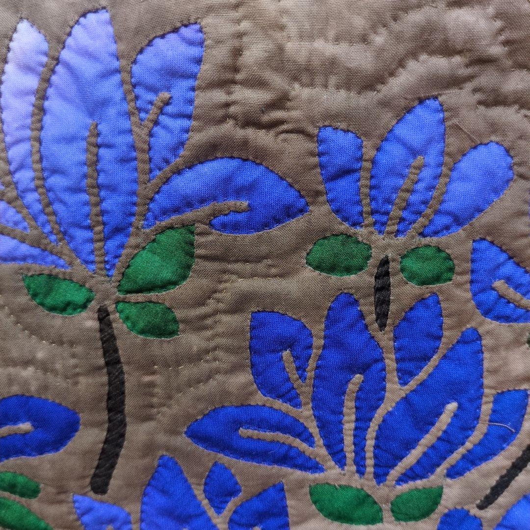 木蓮のハワイアンキルトバッグ　ハンドメイド