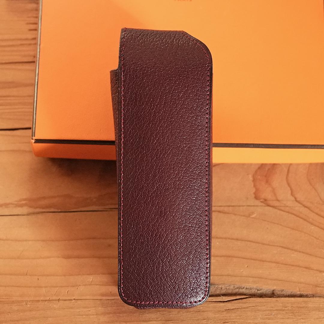 HERMES エルメス ペンケース ペンポーチ　マルチケース ブラウン　筆入