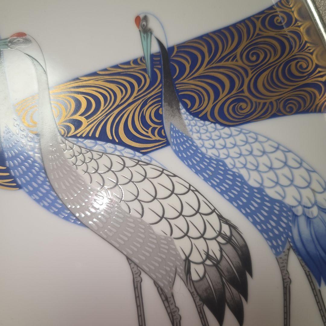 【香蘭社】陶額・光琳鶴・群鶴図