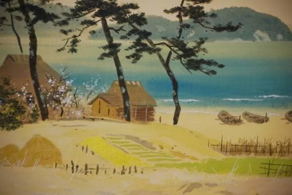 真作/富三/浦乃早春/桐共箱付/布袋屋掛軸HB-902