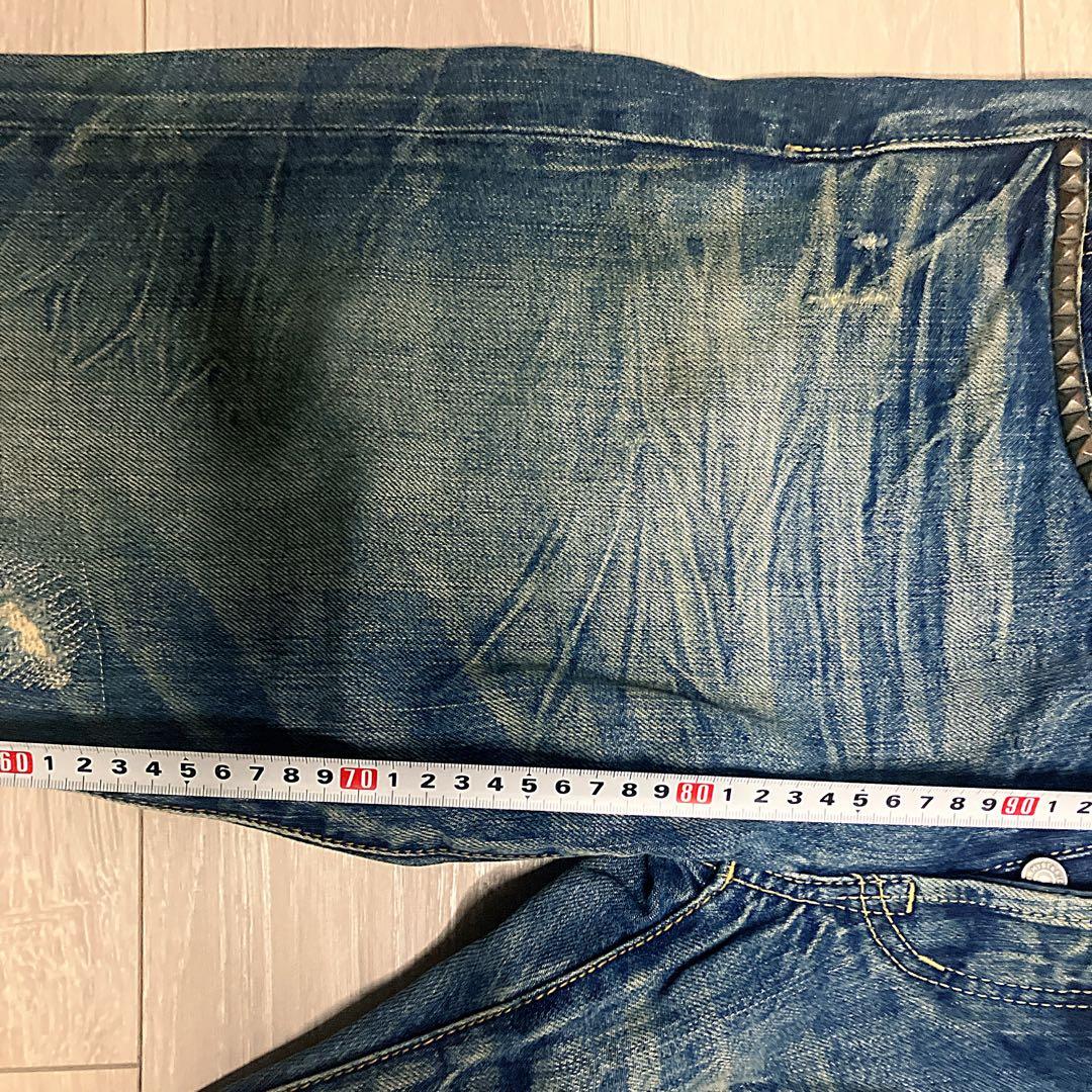 HYSTERIC GLAMOUR デニムパンツ W34 ダメージジーンズ　裾濃色