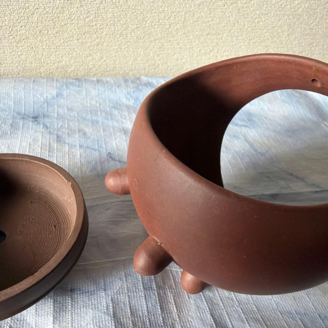 中国宜興　宜興　植木鉢　朱泥　朱砂　中国　アンティーク　盆栽　盆景