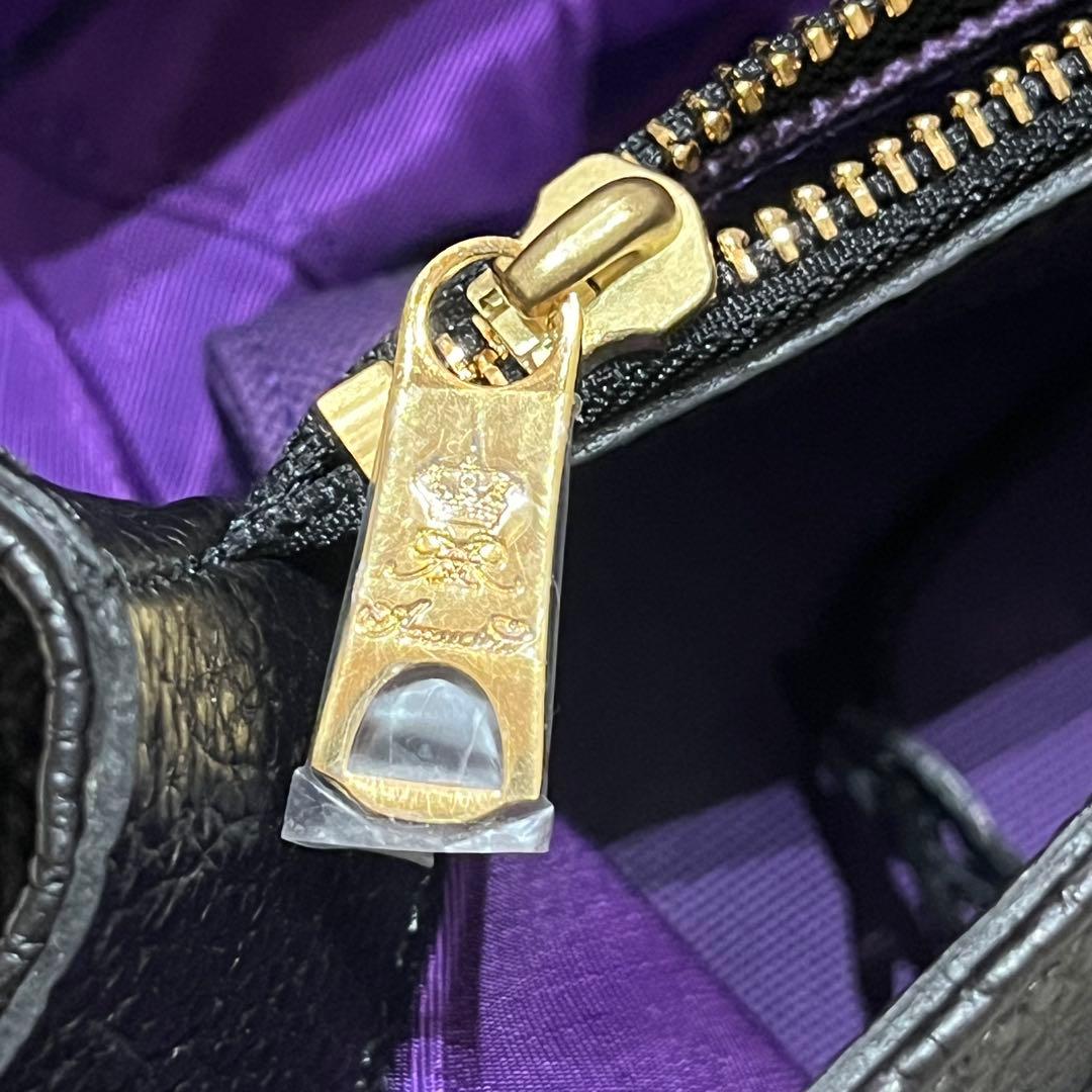 未使用品　A.D.M.J ハンドバッグ　シボ革　金具　ブラック　レザー　黒