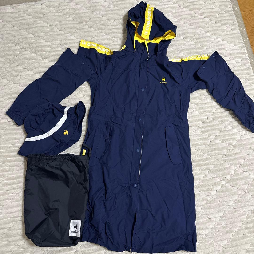 ルコック　ゴルフ　レインウェア・レインハット　M ネイビー