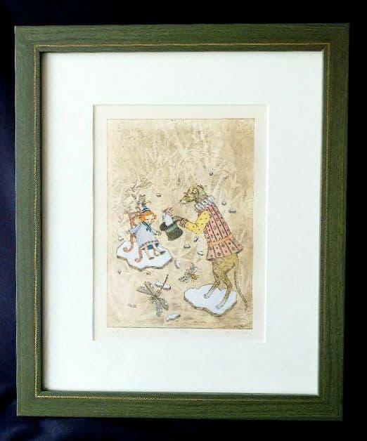 鷹塀三奈 銅版画★「ちょっとした奇術」A.P.