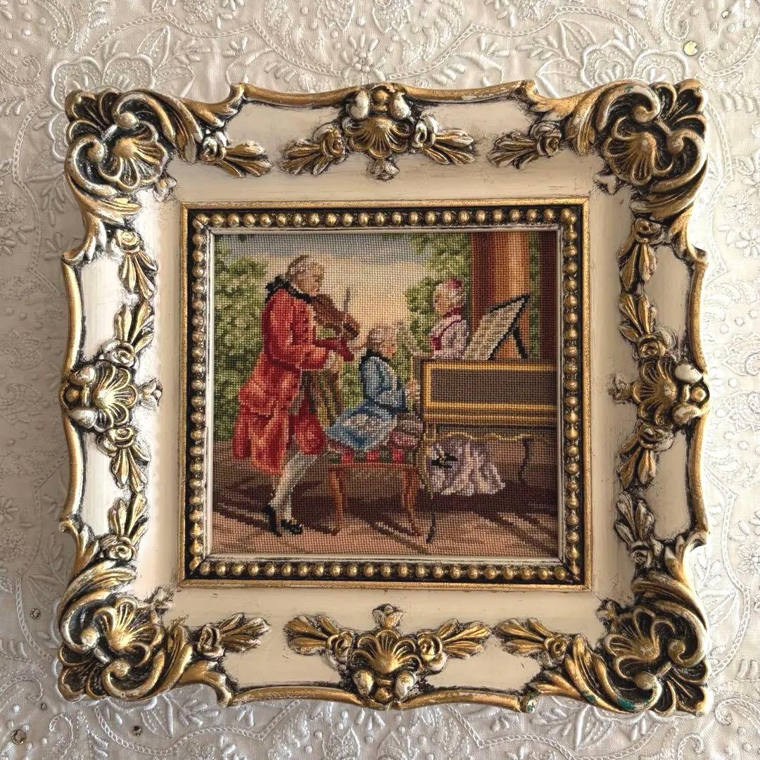 プチポアン刺繍　額　フレーム　オーストリア製