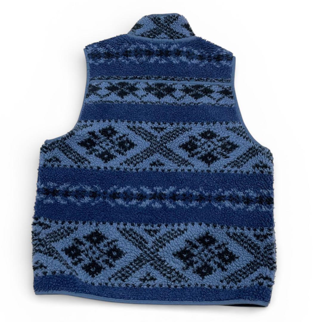 RRL フリースベスト M ネイティブ柄 ブルー ラルフローレン ポーラテック