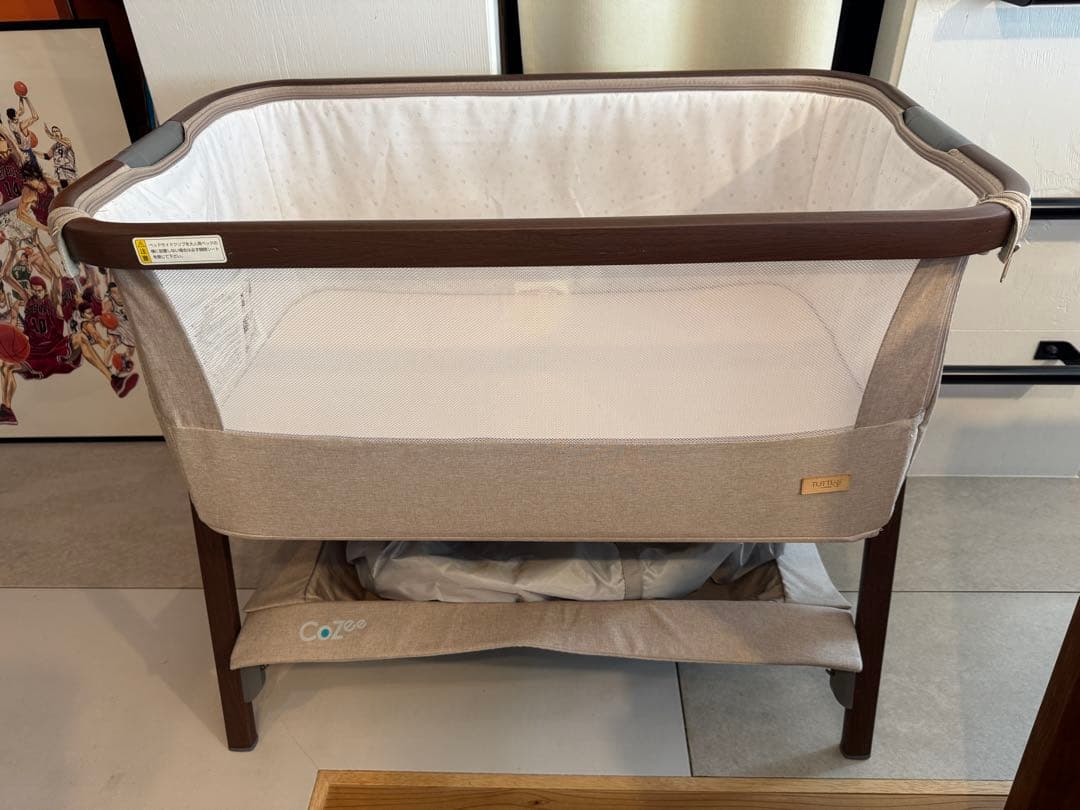 TUTTI CoZee ベビーサイドクリブ　ベビーベッド　インナー敷マット付